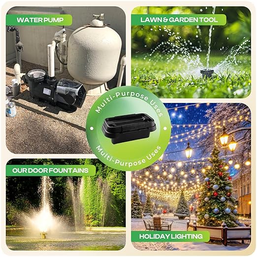 SockitBox – The Original Weatherproof Connection Box – Indoor & Outdoor Electrical Power Cord Enclosure for Timers, Extension Cables, Holiday Lights, Power Tools, Fountains & More – Size Small – Black