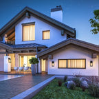 2-Pack Outdoor Wall Light Fixture with Tempered Glass, Exterior Wall Lantern with Easy-to-Clean Design, Waterproof Anti-Rust Wall Sconce for Front Porch, Black, E26 Base