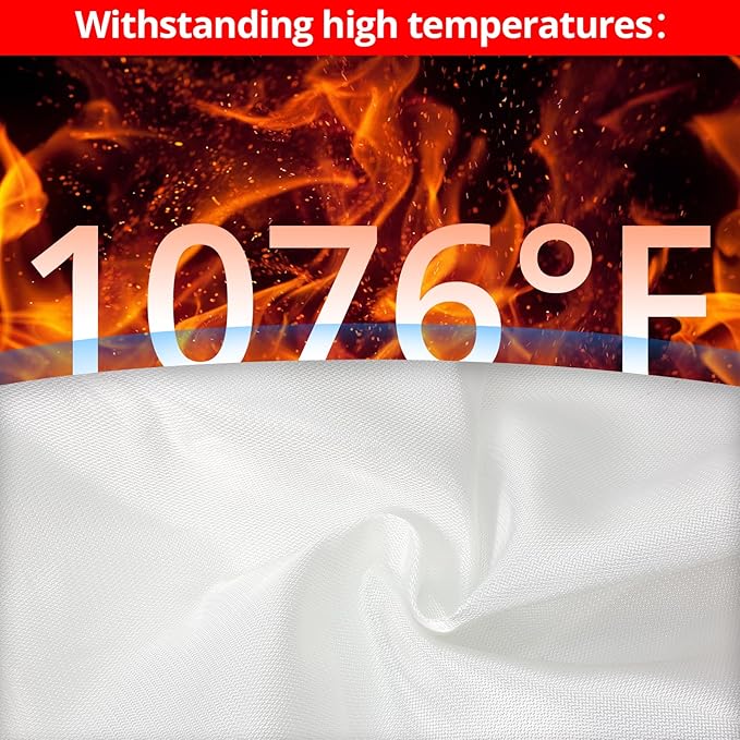 SecuCaptain Emergency Fire Blanket for Home and Kitchen - 40"x40" Flame Suppression Fiberglass Fire Blankets for House Camping Car Warehouse Office Emergency Survival Safety