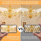 Chandelier Frosted Light Bulbs 2W Equivalent 25W Incandescent Bulb, Candelabra Candle E12 LED Bulb Type B Soft Warm White 2700K, Dimmable for Dining Room,Light Fixture,Chandelier,12 Pack