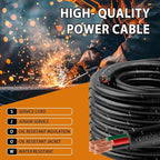 150ft 16/4 16 AWG Portable Power Cable (4 Conductor) - SJOOW 300V 16 Gauge Electric Wire for Motor Leads, Portable Lights, Battery Chargers and Machinery - 4 Conductor - 150 Feet Electrical Cord