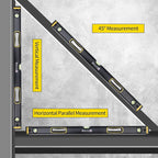 40'' Magnetic Bubble Level, 40 inch, with 180°/45°/90° Angles 800MM Level-1000mm