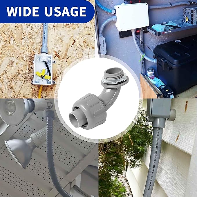 (20 Pack) Yariwiz 3/4 Plastic Liquid Tight Conduit 90 Degree Elbow