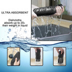 kimteny 13x28 Inches Kitchen Cloth Dish Towels, 400 GSM Premium Dishcloths, Super Absorbent Coral Velvet Microfiber Cleaning Cloths, Fast Drying Rags for Washing Dishes (12 Pack, Dark Grey)