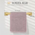 Brushed Gold Bathroom Hardware Set,5-Piece Gold Towel Bar Set Stainless Steel Towel Holder Set 16 Inch Towel Bar Towel Rack Set for Bathroom,Wall Mounted
