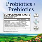 Vitalitown Probiotics + Prebiotics | 60 Billion CFUs 19 Strains | 60 Delayed Release Veg Caps | Shelf Stable, Prebiotics and Probiotics | Digestive Health, Immune Health | Vegan, Non-GMO, No Dairy