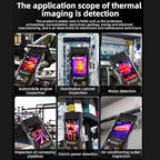 BSIDE SH9 Thermal Imaging Camera Multimeter with Macro Lens 428×320 Resolution with 20000 Words Multimeter 3.98'' Touchscreen 25Hz Infrared Thermal Camera Dual-Light Fusion 15 Thermal Palettes Tester