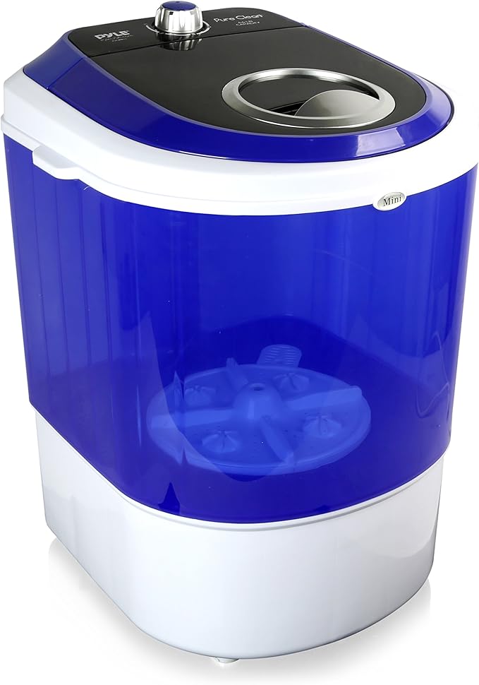 PURE CLEAN PUCWM11.7 Compact Home Washing Machine-Portable Mini Laundry Clothes Washer, Blue