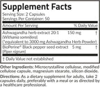 Futurebiotics Ashwagandha Extra Strength Stress & Mood Support with BioPerine - Non GMO Formula, 100 Vegetarian Capsules