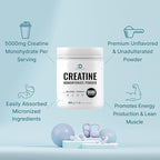 Micronized Creatine Monohydrate Powder 120 Servings - 5000mg(5g) Per Serving | Unflavored Creatine for Men & Women | Improve Performance & PreWorkout Recovery | Vegan, Keto | Non-GMO, No Filler