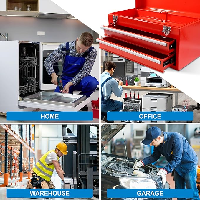 Mini Toolbox, Tool Box Organizer with Steel, Cantilever for Workshop, Garage, Warehouse