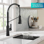 KRAUS Allyn Commercial Style 2-Function Single Handle Pull Down Kitchen Faucet in Matte Black, KPF-4110MB