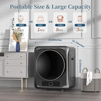 Zynkez 18Lbs Washer and 10Lbs Dryer Combo, Full Automatic Portable Laundry Set with 7 Wash Programs, 5 Dry Modes, Stainless Steel Tub, Compact for Apartments, Dorms, RVs