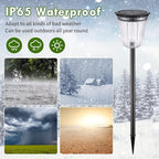 Solar Pathway Lights Super Bright 200 lumens with 2-in-1 Warm White and Daylight Modes, Solar Lights Outdoor Waterproof for Yard, Path, Sidewalk, Driveway or Walk Way Light(2 Pack)