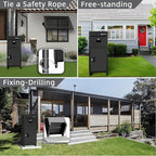 Package Delivery Boxes for Outside,Parcel Drop Boxes with Lock,Custom Address Stickers Package Drop Boxes for Outside is Weatherproof,Package Delivery Box for Porch,No Installation(15.5*15.5*38 in)