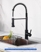 J-HVA Pull Down Kitchen Faucet Sprayer Head Replacement Part with Adapters, 3 Function Pull Out Sink Sprayer Replacement Nozzle, Kitchen Faucet Head Hose Spray Tap Spout, Oil Rubbed Bronze