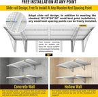 2-Pack 2x3ft Adjustable Garage Wall Shelving 560lbs Load Capacity Heavy Duty Wall Mounted Storage Shelf Metal Floating Shelves for Garage(White)