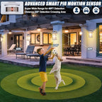 Advanced Motion Sensor Outdoor Lights 2 Packs - White Dusk to Dawn Outdoor Lighting, Anti-Rust Exterior Light Wall Mount Fixtures, Waterproof Porch Outside Lights Wall Sconce for House, Garage