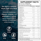 Supplement 2 Pack: Jet Lag Prevention + Ashwagandha, Rhodiola, D3+ for Immune Support, Energy, Digestive Health | Airplane Travel Essentials Multivitamin | Vegan | 120 Count