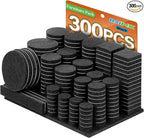 Furniture Pads 300 Pieces Felt Furniture Pads Premium Huge Pack, BAIPOK Self Adhesive Anti Scratch Floor Protectors for Desk Chair Legs and 60 Rubber Bumpers for Hardwood Tile Floor
