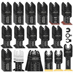 LEILUO 55-Piece Multitool Blades Kit Titanium and Japanese Tooth for Wood Nails Drywall Universal Multi Tool Accessories Storage Bag Included Compatible with DeWalt Makita Dremel and More