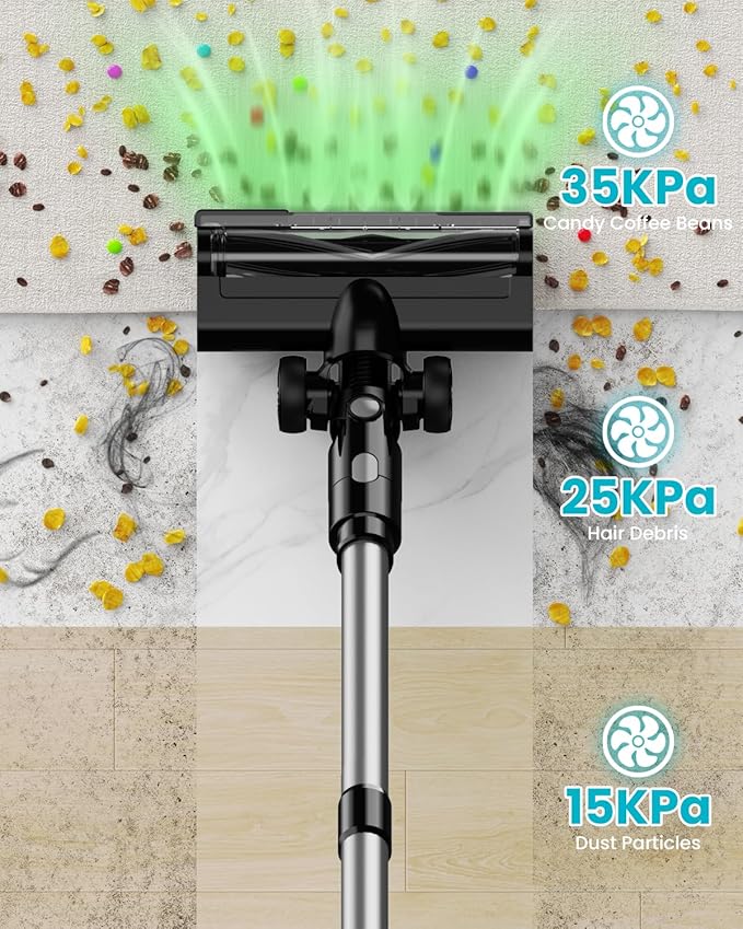 Cordless Vacuum Cleaner for Makita 18V Battery, 7-in-1 Lightweight Stick Vacuum with HEPA Filter, 35KPA Suction, 350W Brushless Motor, 3 Modes for Floor, Carpet, Car(Battery Not Included)