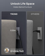 TROND Power Strip Surge Protector 10 ft Cord, 4000 Joules, ETL Listed, 13 Widely-Spaced Outlets Expansion with USB C Ports, Low-Profile Flat Plug, Wall Mount, Extension Cord, 14AWG Heavy Duty, Black