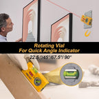 PREXISO 2-in-1 Line Laser Level - Mini Torpedo Level with Light, 3-3/4 inch Rotatable Magnetic Pocket Level & 30Ft Laser Line Leveler Tool for Hanging Picture, Wall Marking Painting, Home Renovation