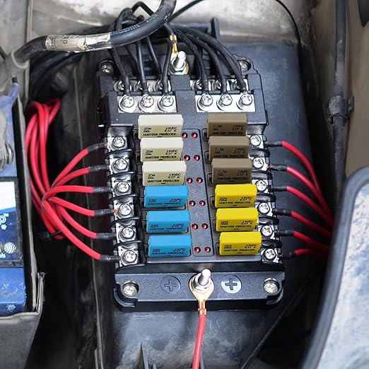GLOSO Circuit Breakers E37 Auto (T1) Reset Low Profile ATC/ATO - (6A - 3 Pack)