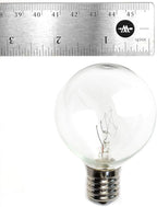 Hometown Evolution, Inc. 25 Foot C9 Commercial Exterior Globe String Lights with 20 G50 2 Inch Clear Bulbs (White Wire) for Weatherproof Heavy Duty Vintage Outside Lighting