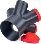 4" to 2-1/2" 6-Way Dust Collection Splitter Junction Fitting, Multi Port Fits Standard Hoses and Shop Vac Accessories, Dust Medusa