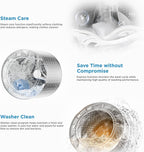 Midea 24 Inch Washer and Dryer Combo, All in One Washer and Dryer 2.7 cu.ft 26lbs, Ventless Washing Machine, Steam Care, Overnight Dry, 1400 RPM, 16 Cycles Front Load Washer, Full-Automatic, White