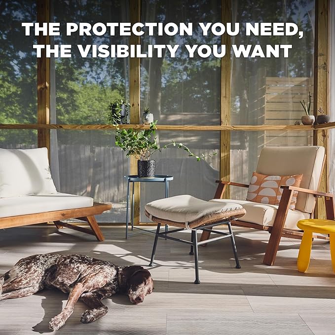 DOCA 48 in x 100 ft Window Screen Mesh - Window Screen Replacement, Fiberglass Mesh Roll for Window, Patio Screen, Porch Screen, or Door - Charcoal