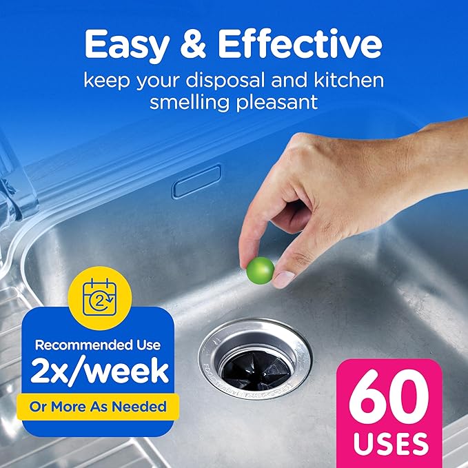 Compac Home Plink Garbage Disposal Cleaner and Deodorizer 60ct VALUE PACK - Assorted Scents