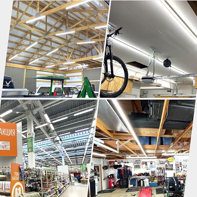 12 Pack, 4FT LED T8 Type A+B Tube Lights, 30W(80W Equivalent), 4000LM, 6000K, Clear Cover, Single or Double End Powered, Ballast Bypass, 4 Foot T10 T12 Fluorescent Bulbs Replacement