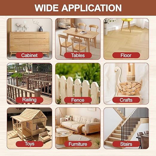 Wood Glue, 8.45fl.oz Super Strong Adhesion Wood Glue for Furniture Heavy Duty, Clear After Drying, Waterproof, for Woodworking, Crafts, Repair, Furniture Assembly (3 Pack)