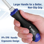 WORKPRO Magnetic Screwdriver Set 12-Piece, Go-Thru Screw Driver Set Kit with Wall Mount Rack, Includes Slotted & Phillips Screwdrivers, Magnetic Screwdriver with Magnetizer Demagnetizer Tools