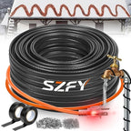 160FT Heat Tape for Water Pipes, -40°F Deicing Cable,Pipe Heating Cables for Roof,Gutter，Farm，Freeze Protetion Heat Trace Cable, Heated Water Hose,Plumbing Fixtures,120V 5W/FT