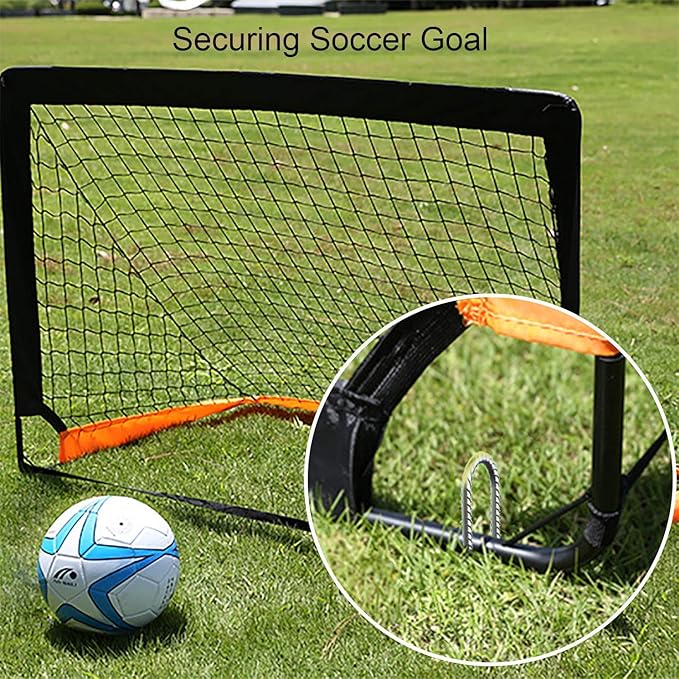 AAGUT 12 Inch Trampoline Stakes 6 Pack 3/8" U Shaped Rebar Ground Anchors Heavy Duty High Winds Galvanized Steel Trampolines Accessories for Swing Set, Camping, Soccer Goal, Huge Garden Decoration