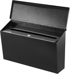 KYODOLED Locking Wall Mount Mailboxes for Outside, Large Capacity Mail Box for House with Key Lock, Security Drop Box, Metal Post Box for Home, Office Decorative,15.7 * 9.9 * 4.9in