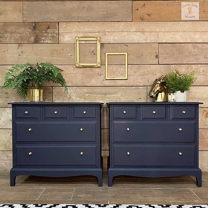 Dixie Belle Paint Company Chalk Finish Furniture Paint - In the Navy (8oz) - Matte Dark Navy Chic Chalk Mineral DIY Furniture Paint