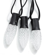 Meconard C9 Led Replacement Christmas Light Bulbs, C9 Shatterproof Led Bulbs for Christmas Indoor Outdoor String Lights, E17 Intermediate Base, Commercial Grade Holiday Bulbs, Cool White, 50Pack