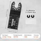 VEVOR 50PCS Oscillating Saw Blades, Universal Quick Release Oscillating Saw Blades, Multitool Tool Blades for Wood Plastic Aluminum, Fit Dewalt Milwaukee Hitachi Chicago Craftsman