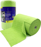 Greenfound Microfiber Cleaning Cloth Roll -80 Pack,Tear Away Microfiber Towels for Car,Reusable Paper Towels Washable,Absorbent,Lint Free Cleaning Rags for House,Kitchen,Window-11.5"×11.5"(Wave Green)