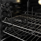 KoolMore 36 in. Professional Induction Oven Range with 11 Kw, Polished Glass Ceramic Cooktop, 7.8 Kw True Convection Oven, 6 Cu. Ft. Capacity, 240 Volts, CSA Certified in Stainless-Steel