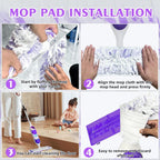 20 Count ‌Disposable Heavy-Duty Power Mop Pads Refills for Swiffer Power Mop,Replacement Floor Cleaning Refills, Non-Washable & Unscented, Compatible with Swiffer PowerMop (Quick-Absorb, No Residue)