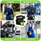 WORKPRO Garden Tool Belt, 5-Pocket Single Side Gardening Tool Pouch with Adjustable Waist Strap, Utility Garden Waist Bag for Women, Ideal for Gardening, Carpentry, and DIY Projects