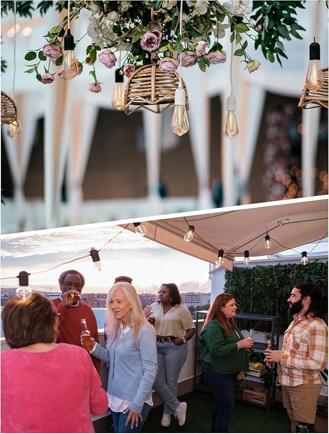 12 Pack LED T13 Replacement Light Bulbs for S14 Outdoor String Lights, 0.6W Night Lights Bulb Equivalent to 11W Incandescent Bulb, 2700K Warm White, E12 Candelabra Bulbs Dimmable