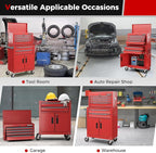 Goplus Tool Chest, 6 Drawers Extra Large Rolling Too Storage Cabinet with 4” Universal Lockable Wheels, Auto Lock, Protective Liner, 2-in-1 Heavy Duty Tool Box for Garage, Workshop