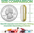 XPRS Nutra Size 00 Empty Capsules - 100 Count Empty Gelatin Capsules - Empty Pill Capsules - DIY Capsule Filling - Fillable Pill Capsules Empty Gel Caps (Blue/White)